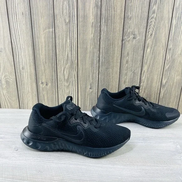 Nike Renew Run 2 Shoes Men's 11  Triple Black Low Top Athletic Running Sneakers - Picture 10 of 16